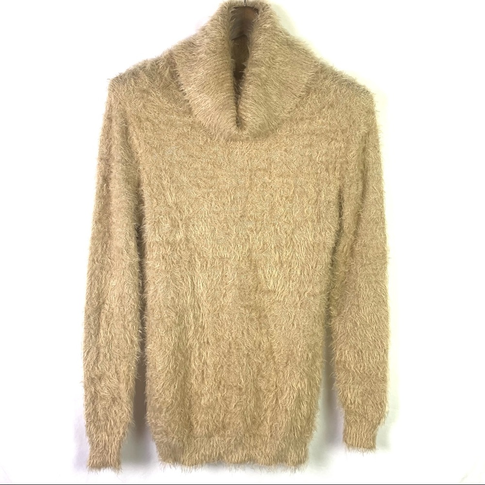 Charlie Paige Long Sleeve Turtle Neck Fuzzy Sweater S/M P/M***